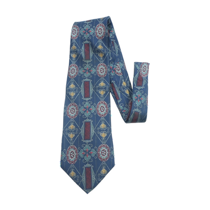 Vintage Navy Abstract Neck Tie