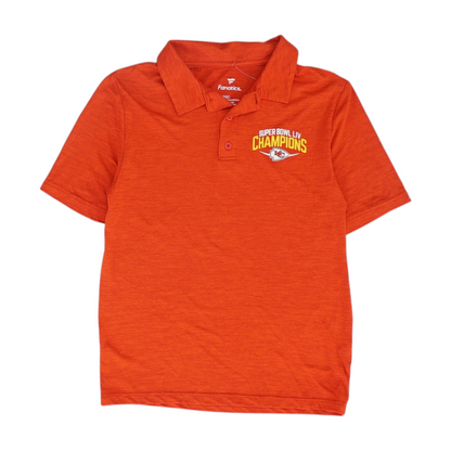 Red Kansas City Chiefs Solid Short Sleeve Polo