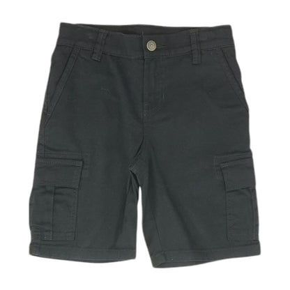 Black Solid Cargo Shorts