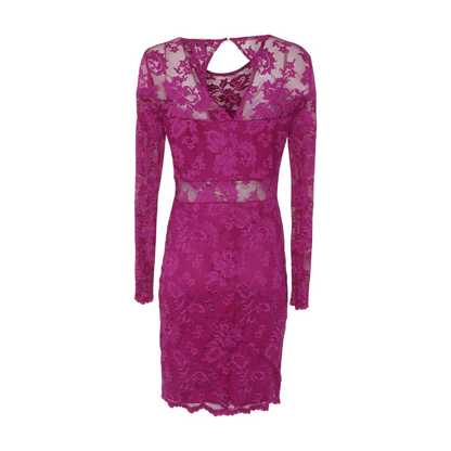 Magenta Floral Midi Dress
