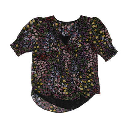 Black Floral Blouse