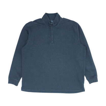 Black Solid 1/4 Zip Pullover