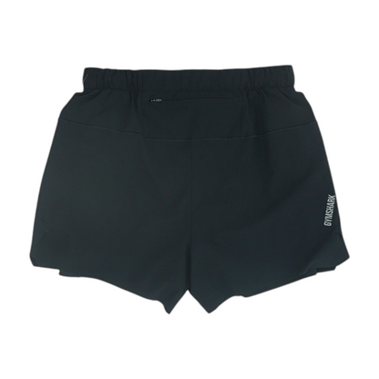 Black Solid Active Shorts
