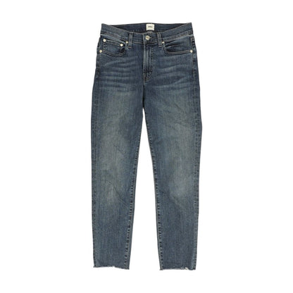 Blue High Rise Slim Leg Jeans