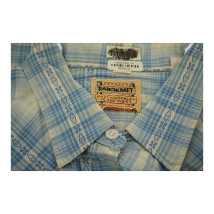 Blue Plaid Long Sleeve Button Down