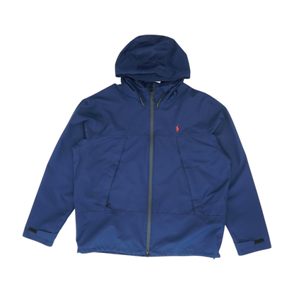 Navy Solid Rain Jacket