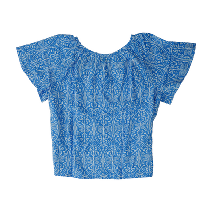 Blue Print Blouse