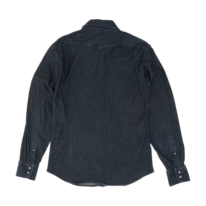 Navy Solid Long Sleeve Button Down