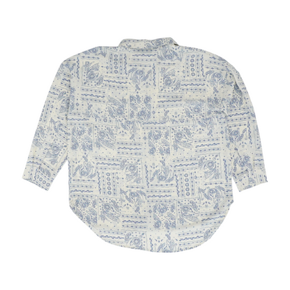 Ivory Paisley Long Sleeve Button Down