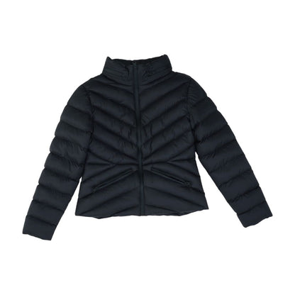 Black Solid Puffer Jacket