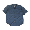 Navy Solid Short Sleeve Button Down