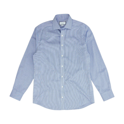 Blue Houndstooth Long Sleeve Button Down