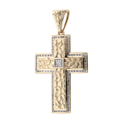 1/10 ctw 10K Two-Tone Gold Diamond Pendant