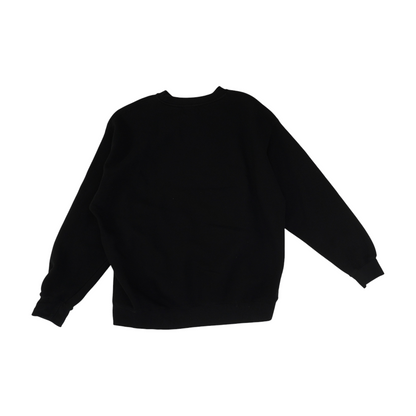 Black Solid Sweatshirt Pullover