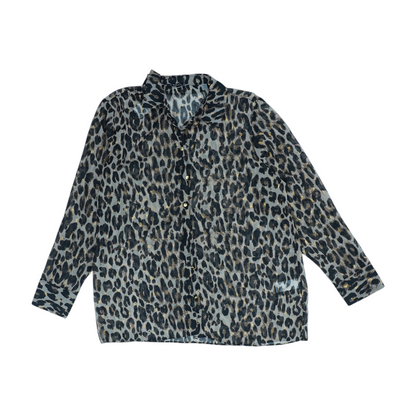 Brown Animal Print Blouse