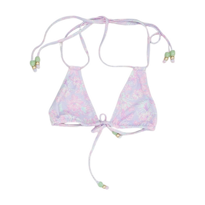 Purple Floral Swim Top