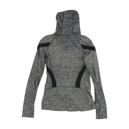 Gray Striped Hoodie Pullover