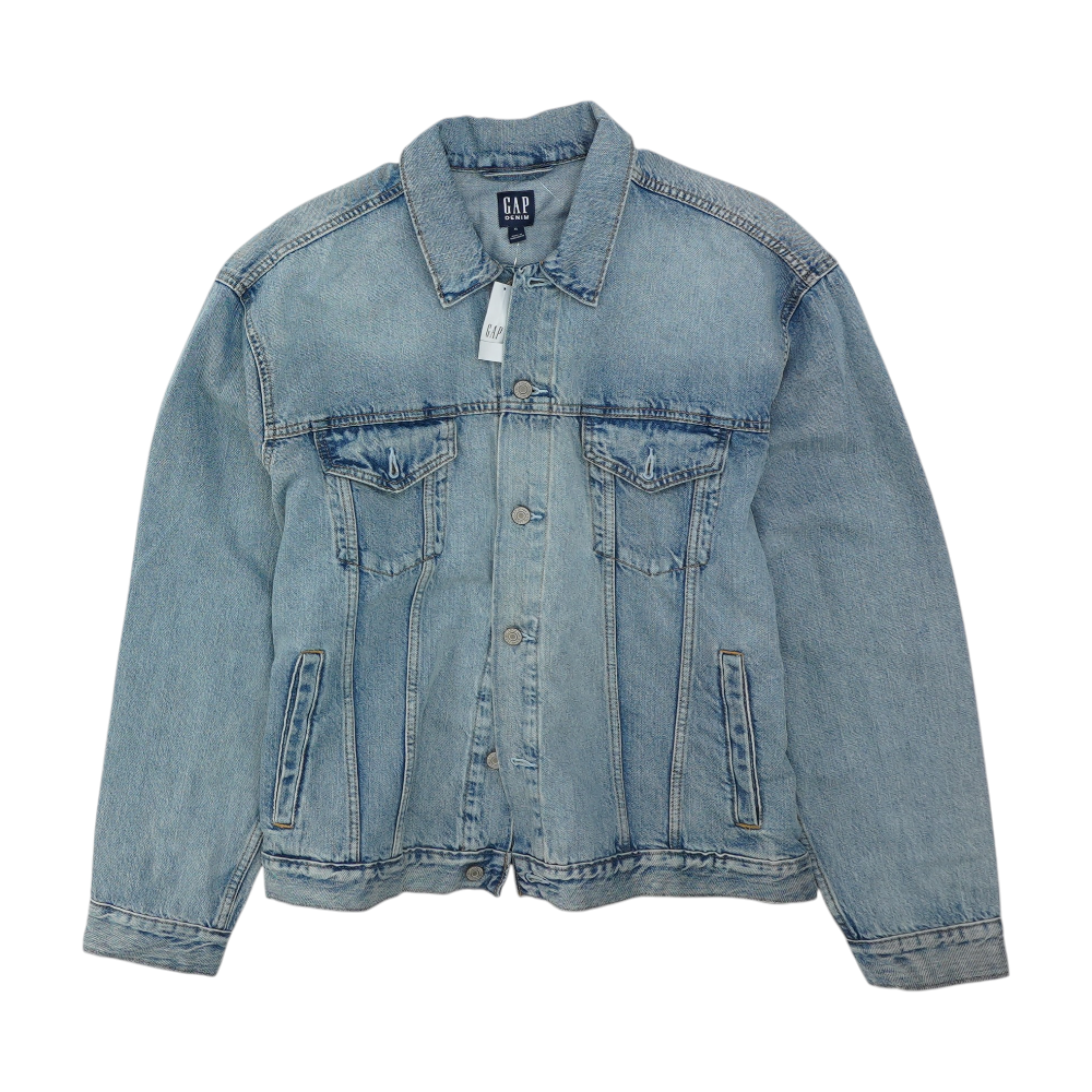 Blue Solid Denim Jacket