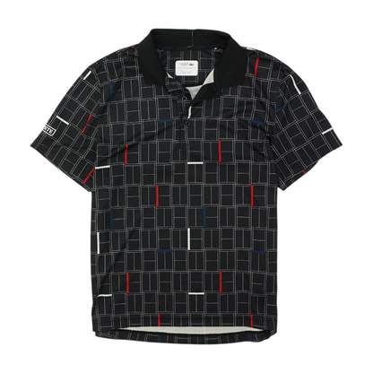 Black Plaid Short Sleeve Polo