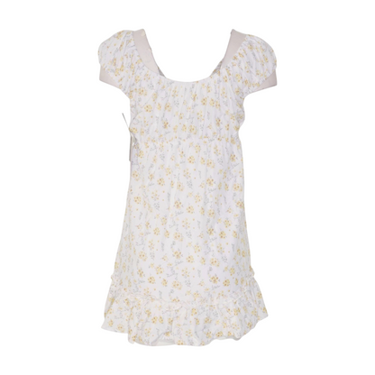 White Floral Mini Dress