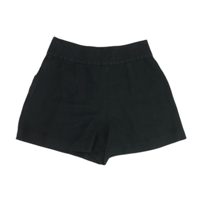 Black Solid Chino Shorts