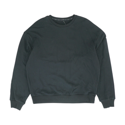 Black Solid Sweatshirt Pullover