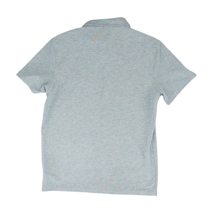 Gray Solid Short Sleeve Button Down
