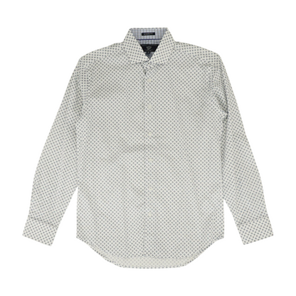 White Floral Long Sleeve Button Down