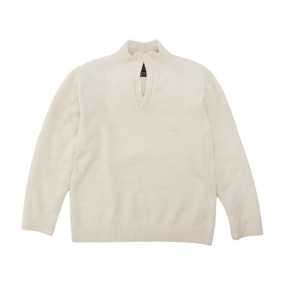 Cream Solid Sweatshirt Pullover