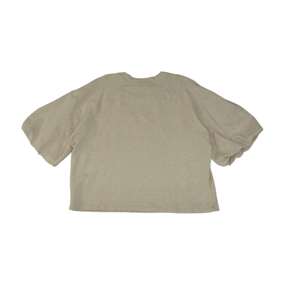 Beige Solid Sweatshirt Pullover
