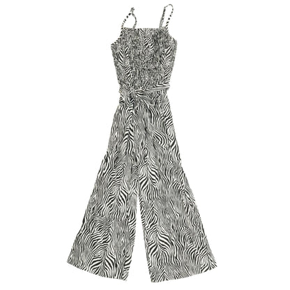 Black Animal Print Jumpsuit