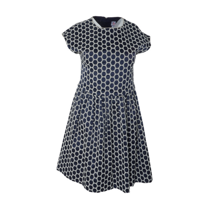 Navy Polka Dot Mini Dress