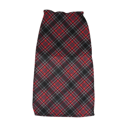 Red Plaid Midi Skirt
