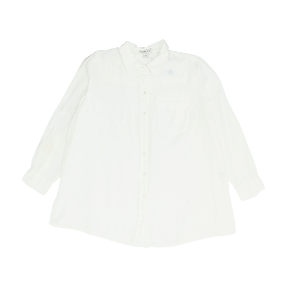 White Plus Size Button Down