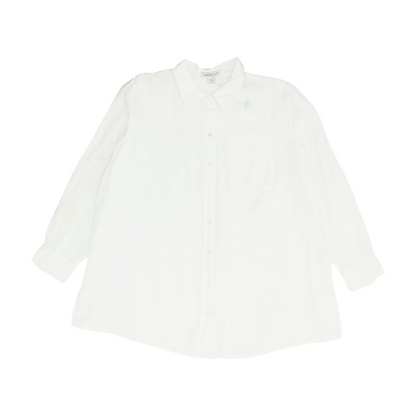 White Plus Size Button Down