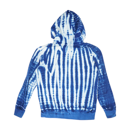 Blue Tie-Dye Hoodie Pullover