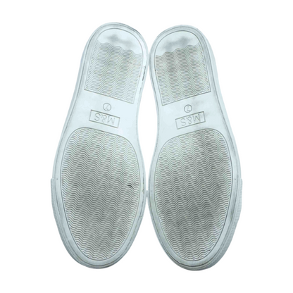White Lace-Up Casual Shoes