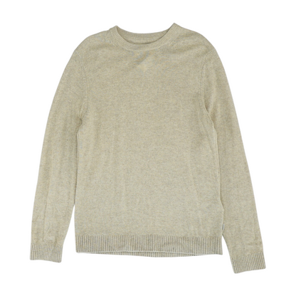 Beige Solid Pullover Sweater