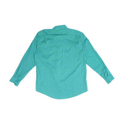 Green Plaid Long Sleeve Button Down