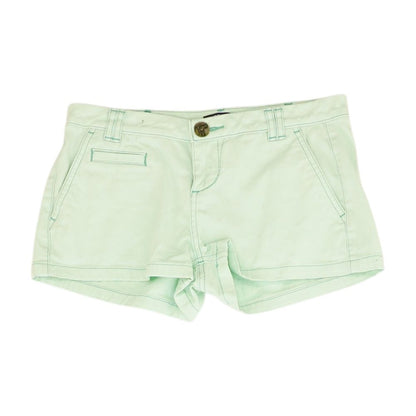Green Solid Shorts