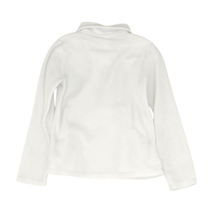 White Solid 1/4 Zip Pullover