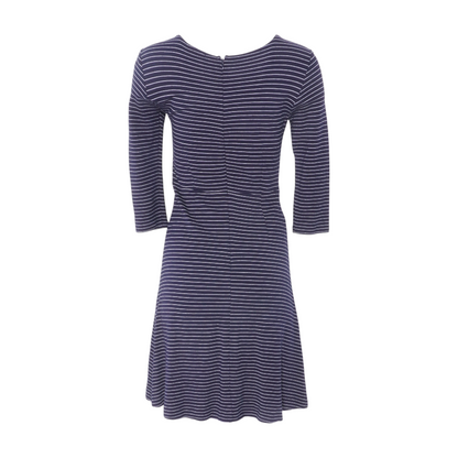 Navy Striped Midi Dress