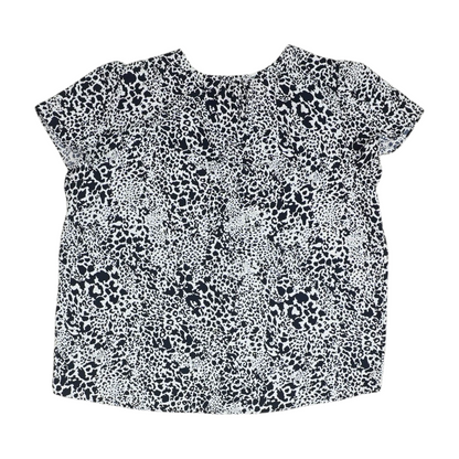 White Abstract Blouse