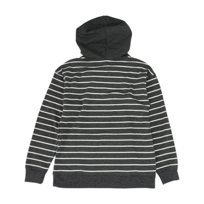 Gray Striped Hoodie Pullover