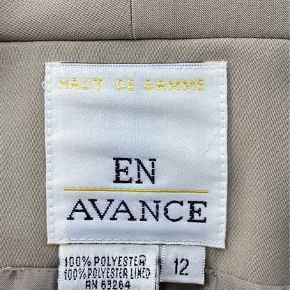 Vintage Beige Solid Blazer