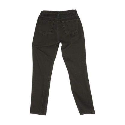 Black High Rise Slim Leg Jeans