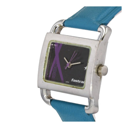 Women's Titan Teal Leather Strap Stainless Steel Watch