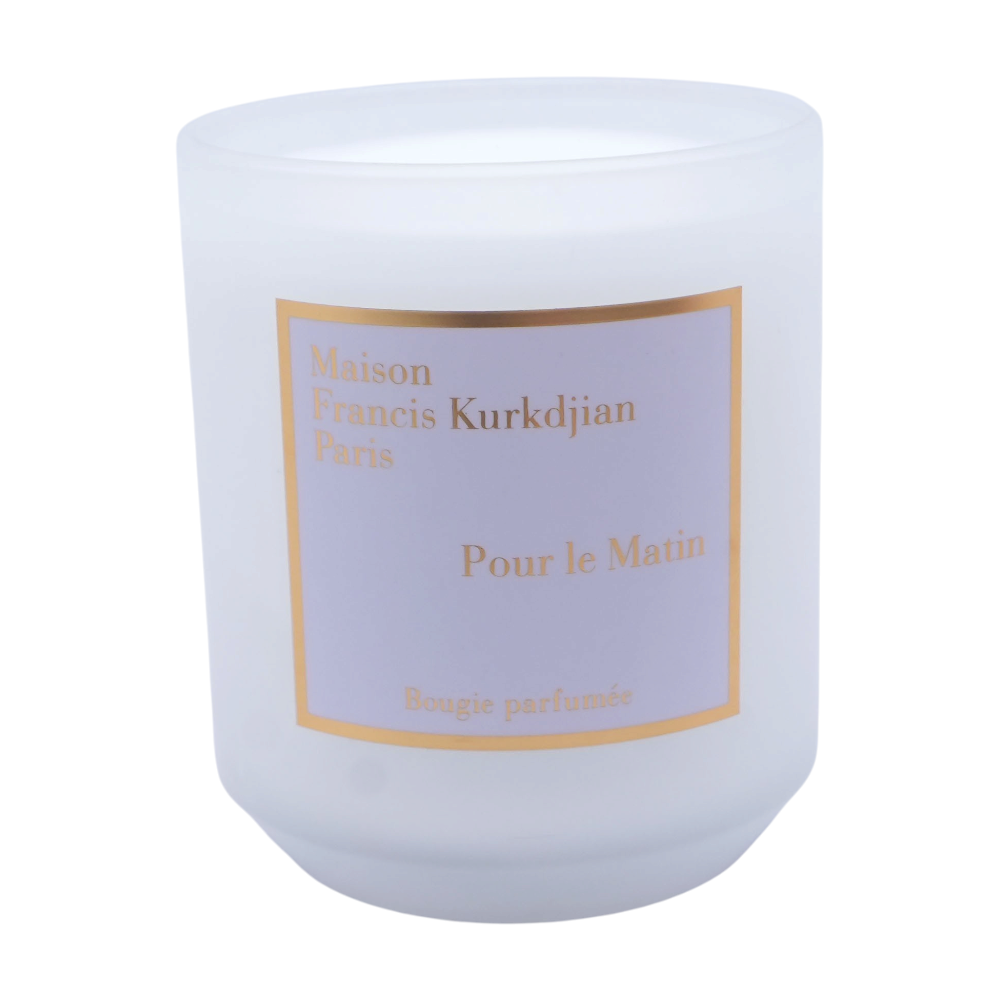 Maison Francis Kurkdjian Pour le Matin Scented Candle in 10.6 oz Frosted Jar – Image 1