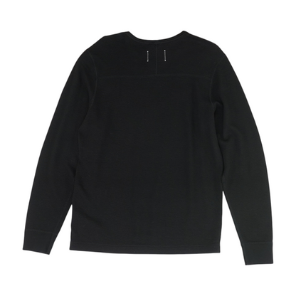 Black Solid Pullover Sweater