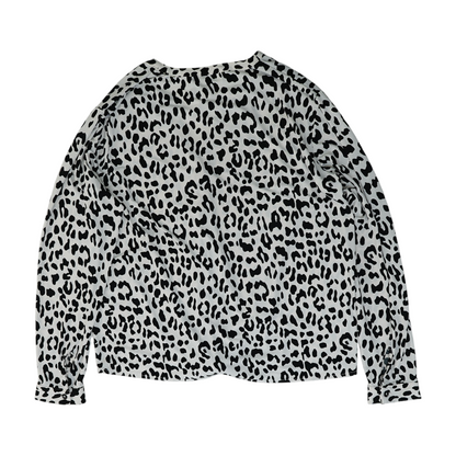 White Animal Print Blouse